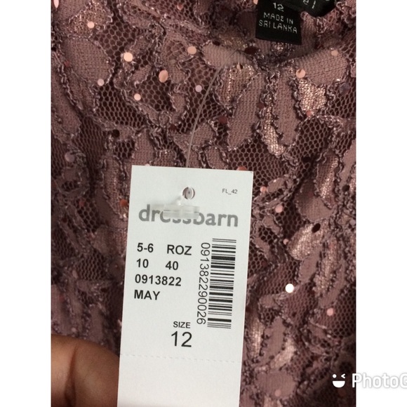 NWT Dressbarn Sleeveless Sparkly Mauve Dress - Picture 3 of 5